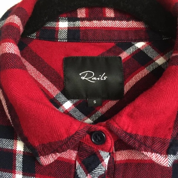 Rails (Sm) Hunter Plaid Carmine Red Flannel Shirt - Picture 3 of 6